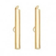 Slide end tubes 40mm - Gold